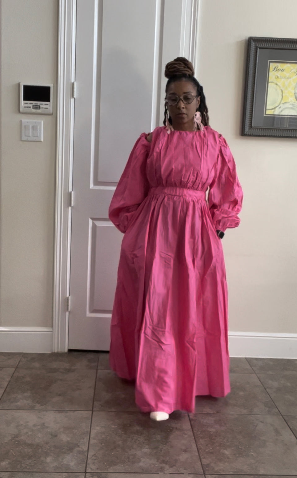 pink rose brand maxi dress YOURS Plus Size Pink Blurred Rose Tiered Maxi Dress