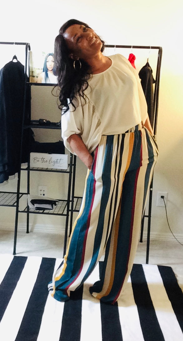 Two-Piece Striped Set
