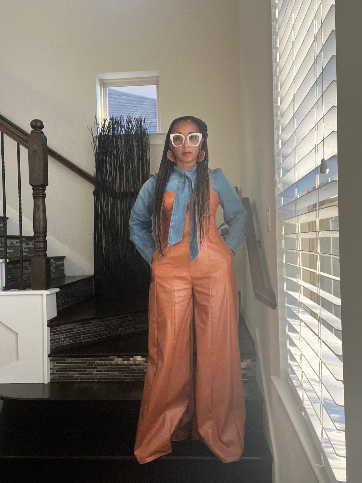 Faux Leather Jumpsuit